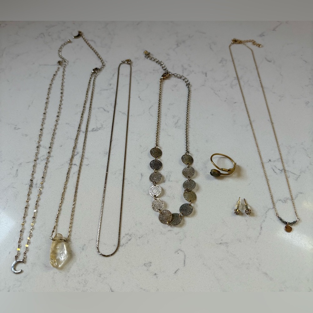 Boho Gold Chain Stacking Necklaces